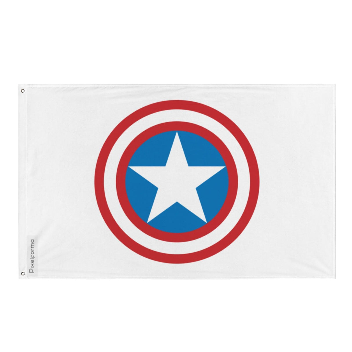 Drapeau Bouclier de Captain America en plusieurs tailles 100 % polyester Imprimer avec Double ourlet - Pixelforma 