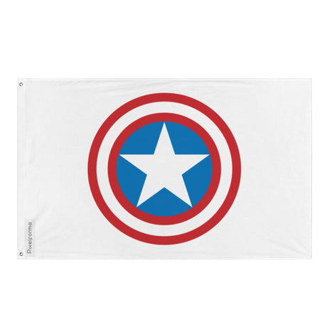 Drapeau Bouclier de Captain America en plusieurs tailles 100 % polyester Imprimer avec Double ourlet - Pixelforma 
