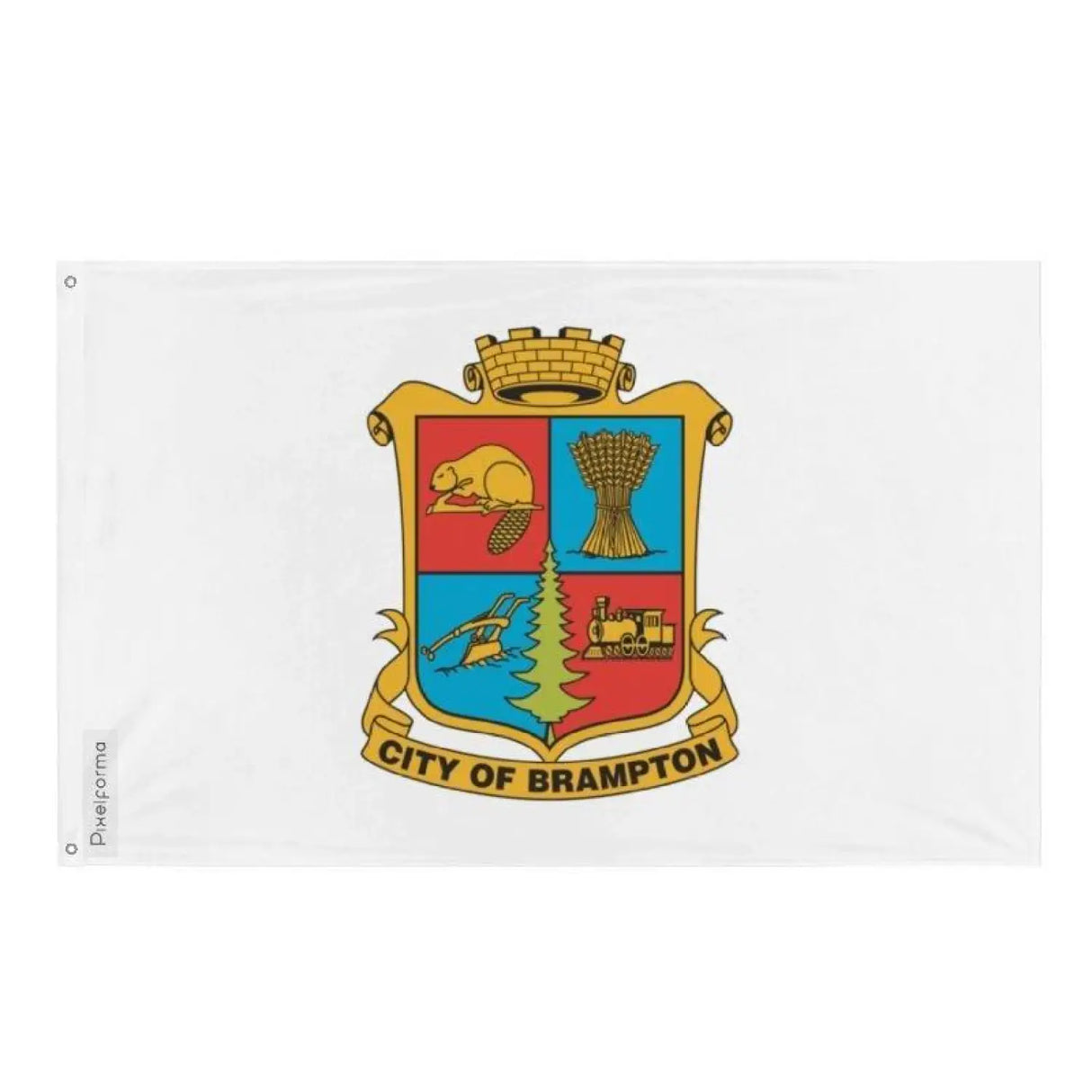 Drapeau brampton plusieurs tailles en polyester - pixelforma