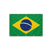 Drapeau du Brésil format S en polyester avec dix œillets