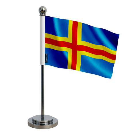 Drapeau bureau åland en polyester - pixelforma