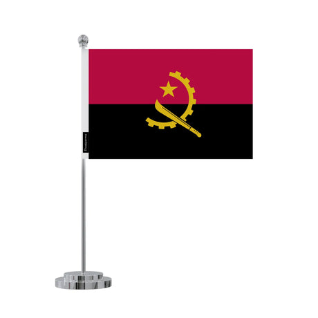 Drapeau bureau angola en polyester - pixelforma