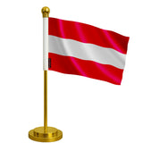Drapeau bureau autriche polyester socle acier inoxydable