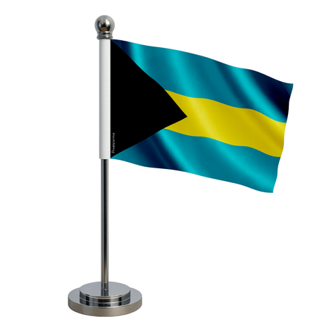 Drapeau bureau bahamas en polyester - pixelforma
