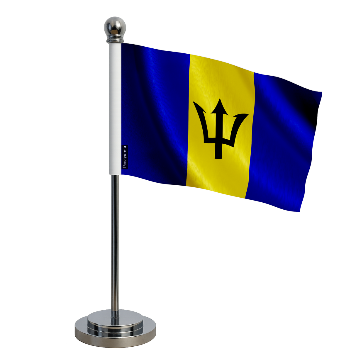 Drapeau bureau barbade en polyester - pixelforma