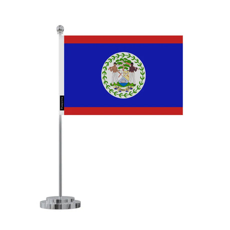 Drapeau bureau belize en polyester - pixelforma