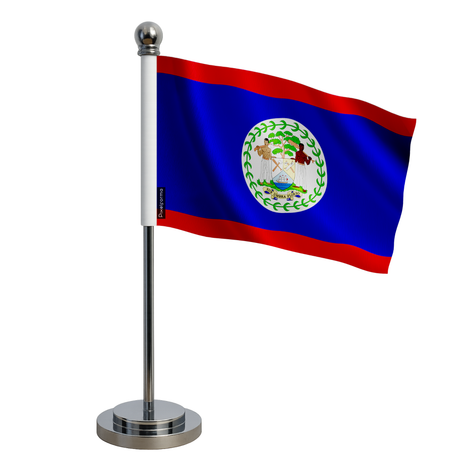 Drapeau bureau belize en polyester - pixelforma