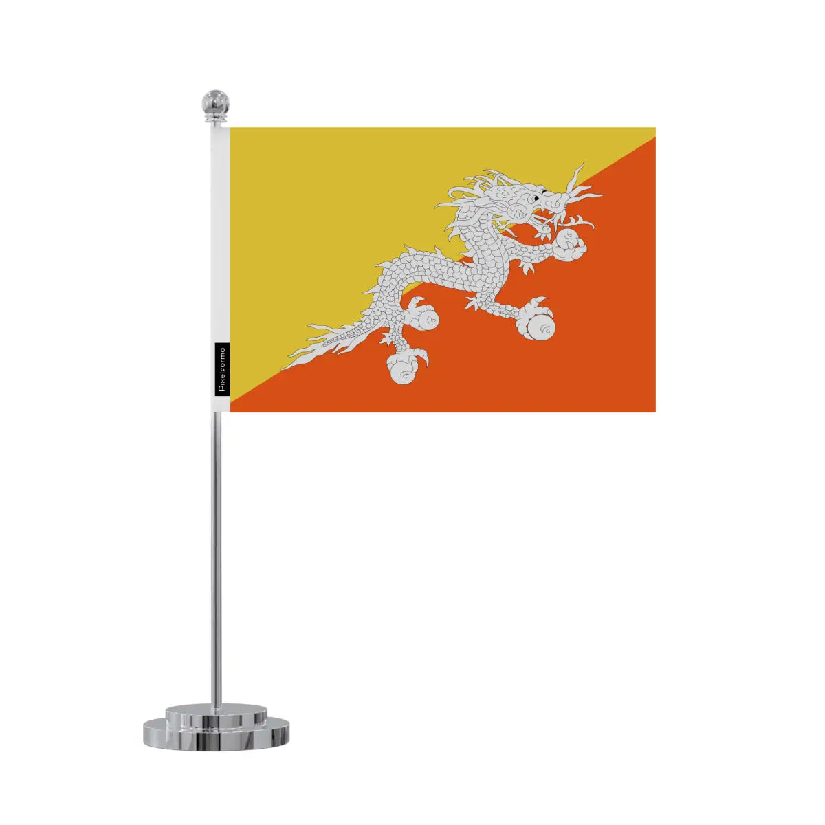 Drapeau bureau bhoutan en polyester - pixelforma