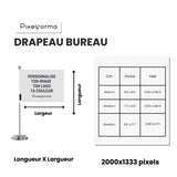 Drapeau bureau bulgarie en polyester - pixelforma