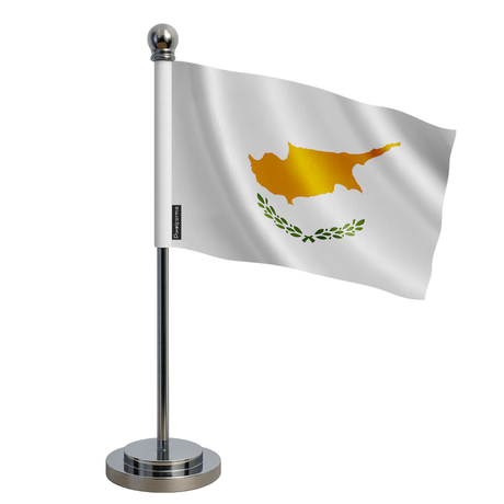 Drapeau bureau chypre en polyester - pixelforma