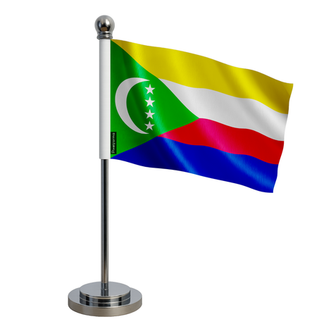Drapeau bureau comores en polyester - pixelforma