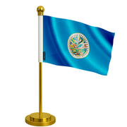 Drapeau bureau états américains polyester socle acier inoxydable