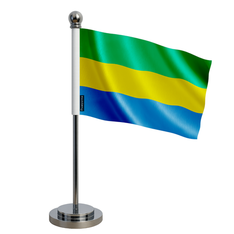 Drapeau bureau gabon en polyester - pixelforma