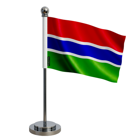 Drapeau bureau gambie en polyester - pixelforma