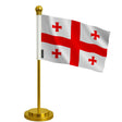 Drapeau bureau géorgie polyester socle acier inoxydable