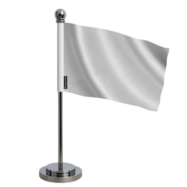Drapeau bureau gris clair en polyester - pixelforma