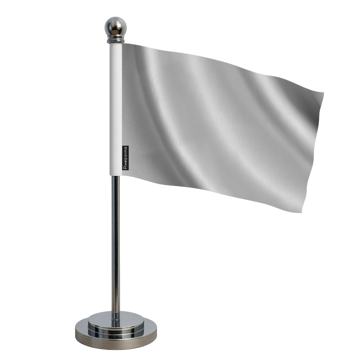 Drapeau bureau gris en polyester - pixelforma