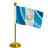 Drapeau bureau guatemala polyester socle acier inoxydable