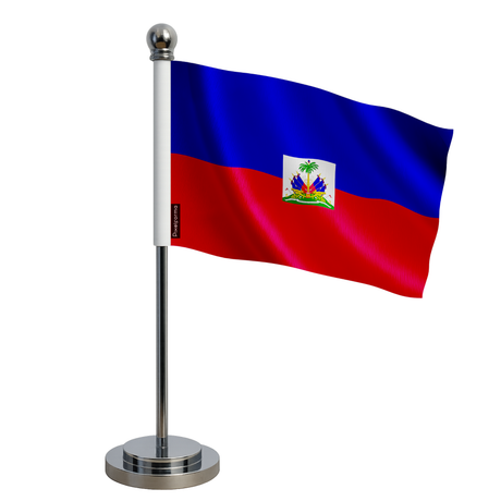 Drapeau bureau haïti en polyester - pixelforma