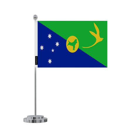 Drapeau bureau île christmas en polyester - pixelforma