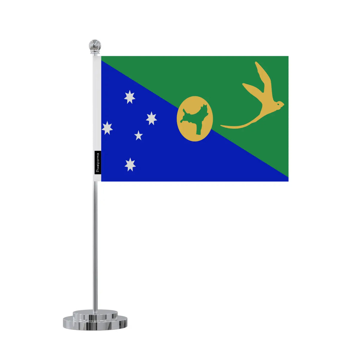 Drapeau bureau île christmas en polyester - pixelforma