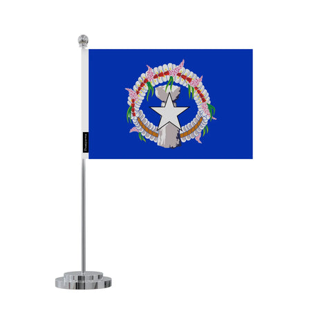 Drapeau bureau îles mariannes du nord en polyester - pixelforma
