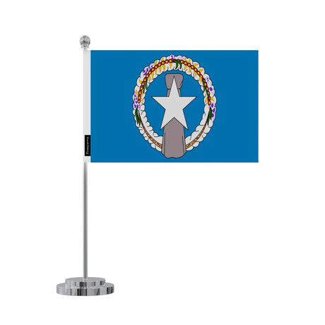 Drapeau bureau îles mariannes du nord en polyester - pixelforma
