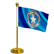 Drapeau bureau îles mariannes du nord polyester acier inoxydable