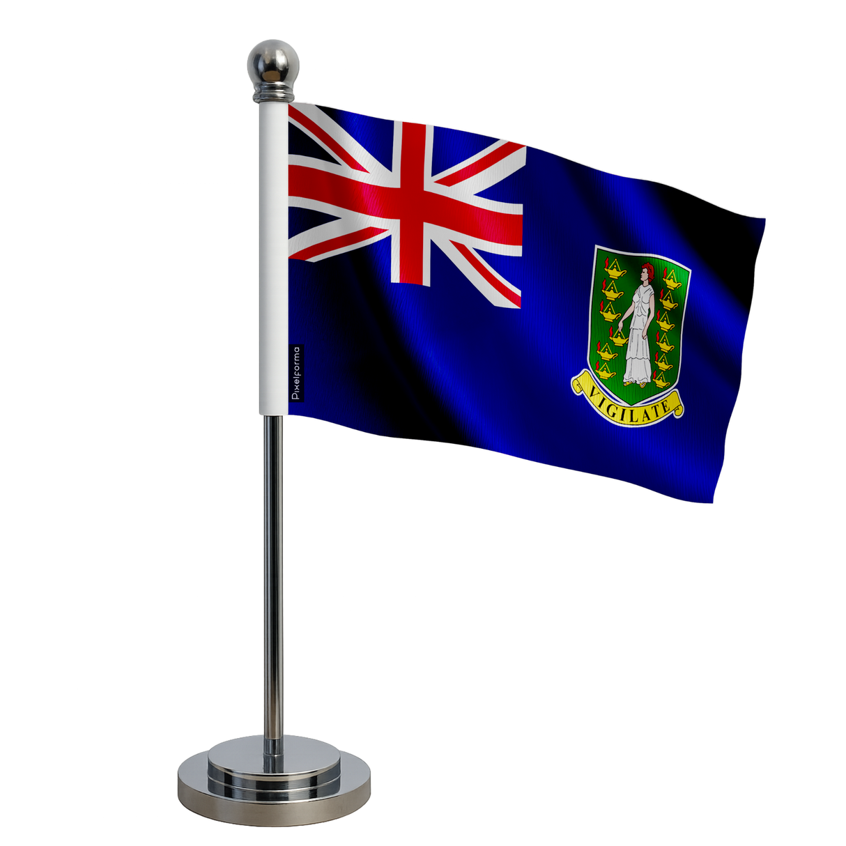 Drapeau bureau îles vierges britanniques en polyester - pixelforma