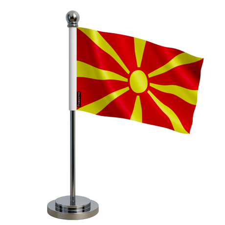 Drapeau bureau macédoine du nord en polyester - pixelforma