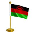 Drapeau bureau malawi polyester avec socle acier inoxydable