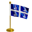 Drapeau bureau martinique polyester socle acier inoxydable
