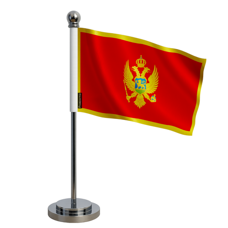 Drapeau bureau monténégro en polyester - pixelforma