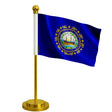 Drapeau bureau new hampshire polyester socle acier inoxydable