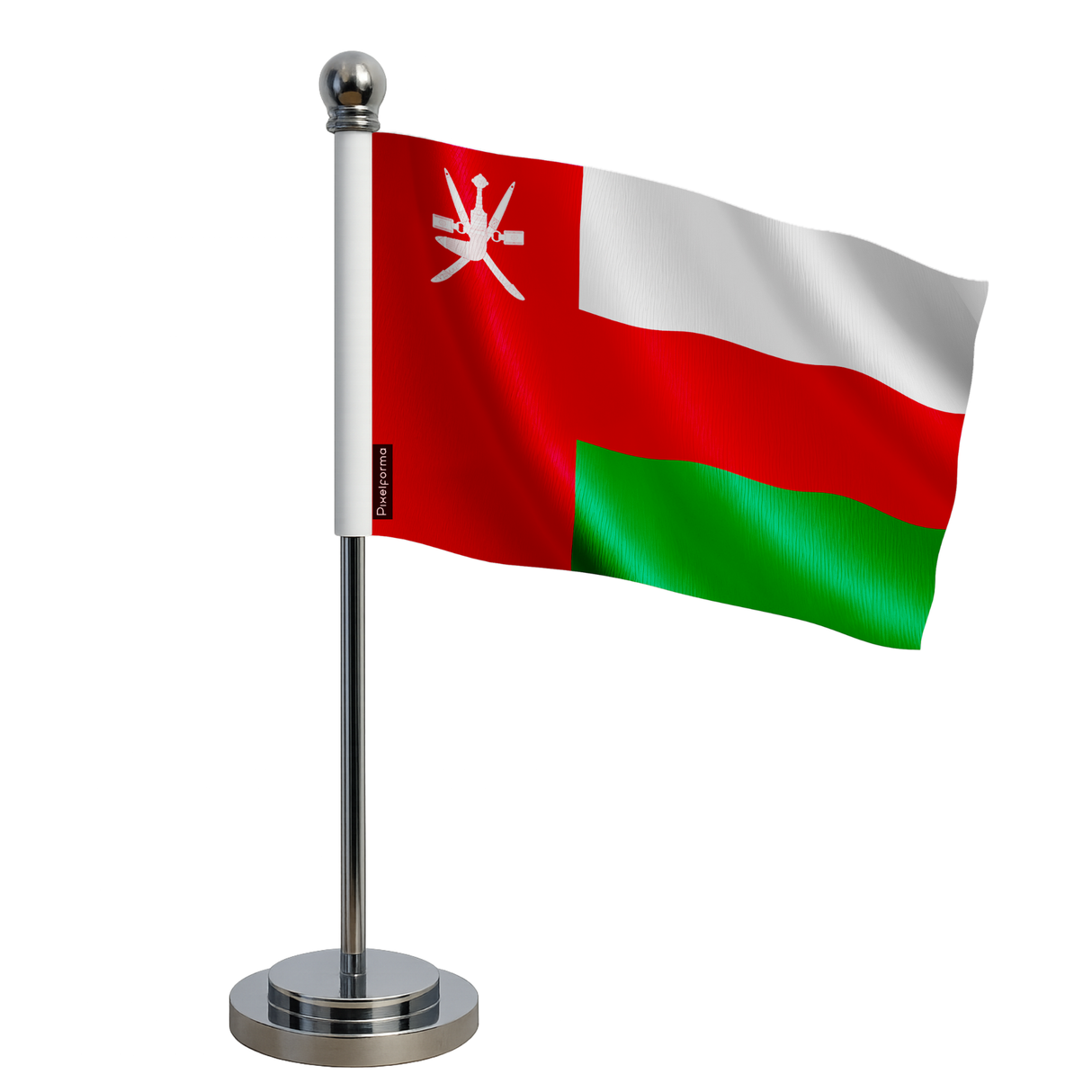Drapeau bureau oman en polyester - pixelforma