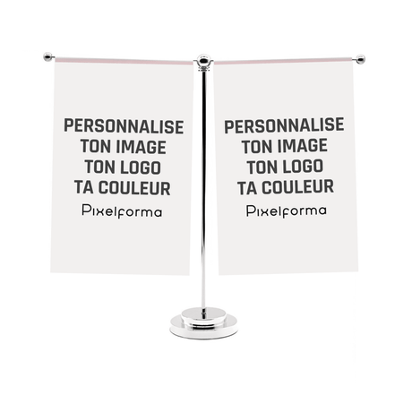 Drapeau bureau personnalisé en T Ornement de bureau - Pixelforma