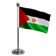 Drapeau bureau république arabe sahraouie polyester socle acier