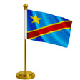 Drapeau bureau république démocratique polyester socle acier