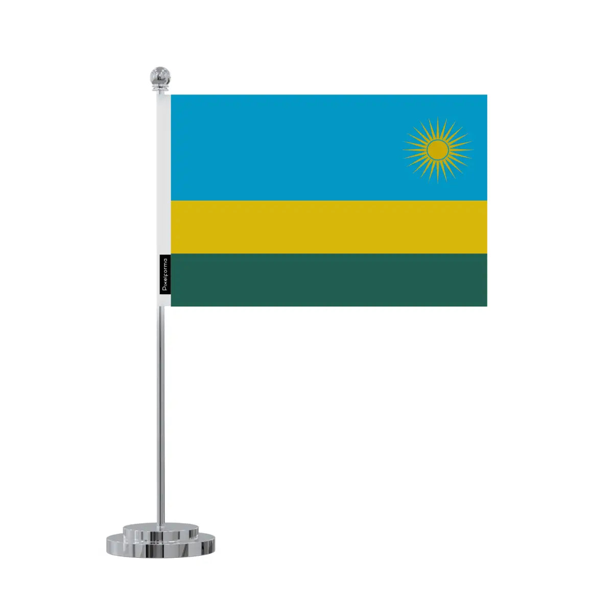 Drapeau bureau Rwanda en Polyester - Pixelforma 