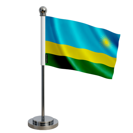 Drapeau bureau rwanda en polyester - pixelforma