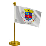 Drapeau bureau saint-barthélemy polyester socle acier inoxydable
