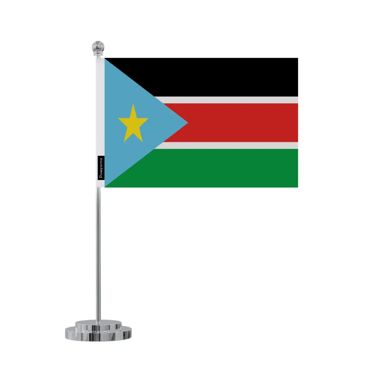 Drapeau bureau soudan du sud en polyester - pixelforma