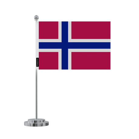 Drapeau bureau svalbard et de jan mayen en polyester - pixelforma