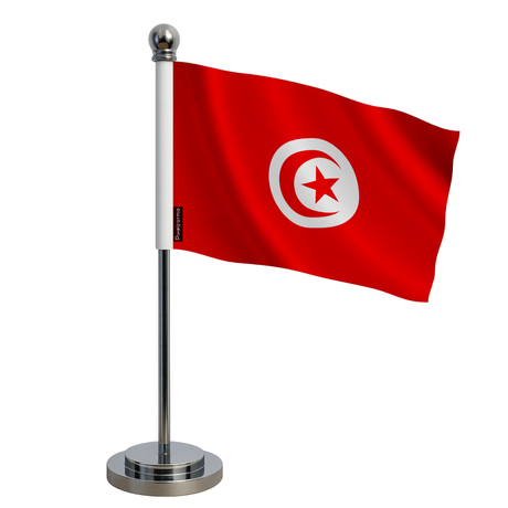 Drapeau bureau tunisie en polyester - pixelforma