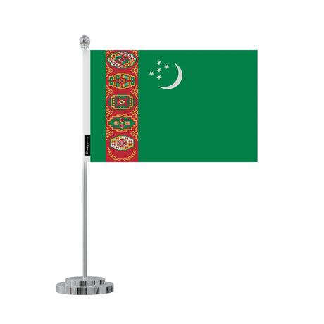 Drapeau bureau turkménistan en polyester - pixelforma