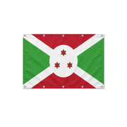 Drapeau du Burundi format S en polyester avec dix œillets