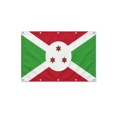 Drapeau du Burundi format S en polyester avec dix œillets