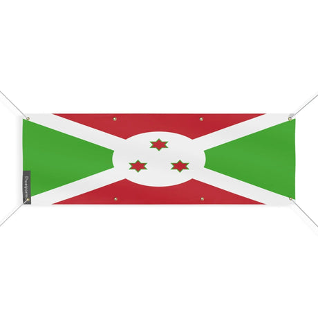 Drapeau burundi en polyester résistant huit œillets