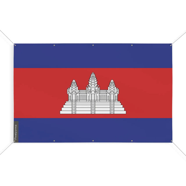 Drapeau cambodge 10 oeillets en plusieurs tailles (s) - pixelforma