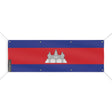 Drapeau cambodge en polyester résistant avec 8 œillets